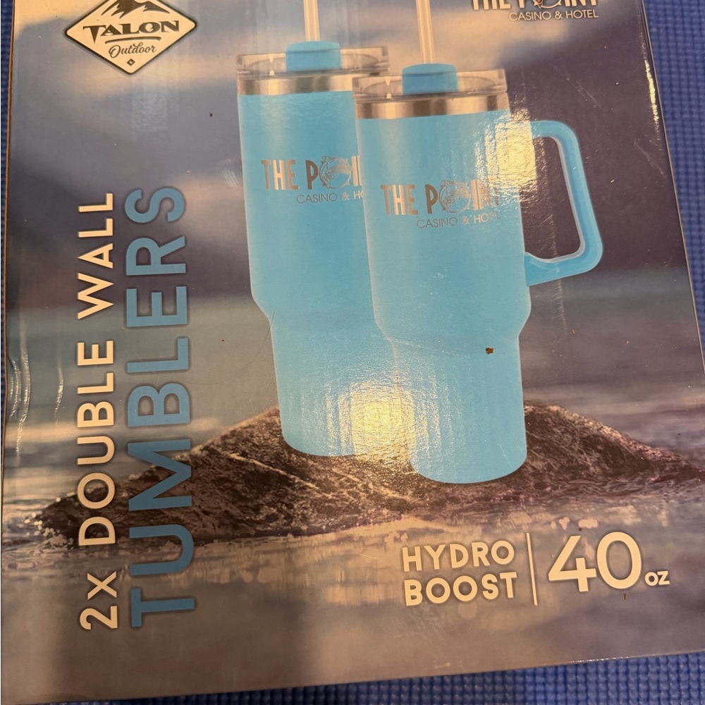 Dwell Aqua Double Wall Tumblers - Set of 2